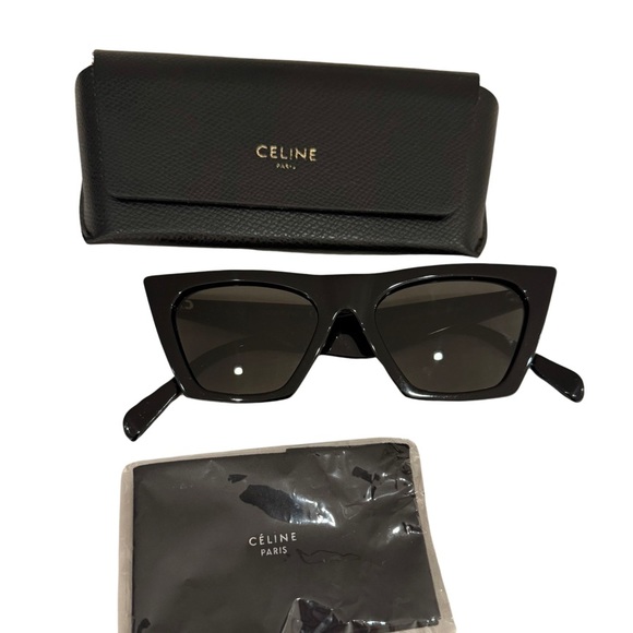CELINE EDGE CL 41468/S BLACK SUNGLASSES - Picture 3 of 11